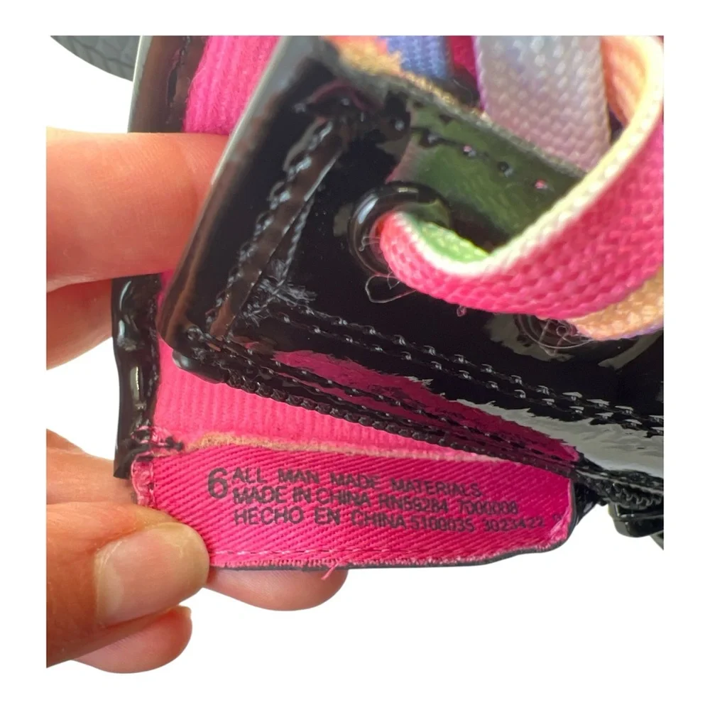The Children's Place Toddler Girls Rainbow Lace Up Booties - Black, Size‎ 6
